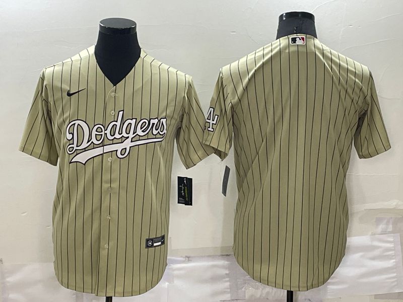 Men Los Angeles Dodgers Blank Cream Stripe Throwback Nike 2022 MLB Jerseys